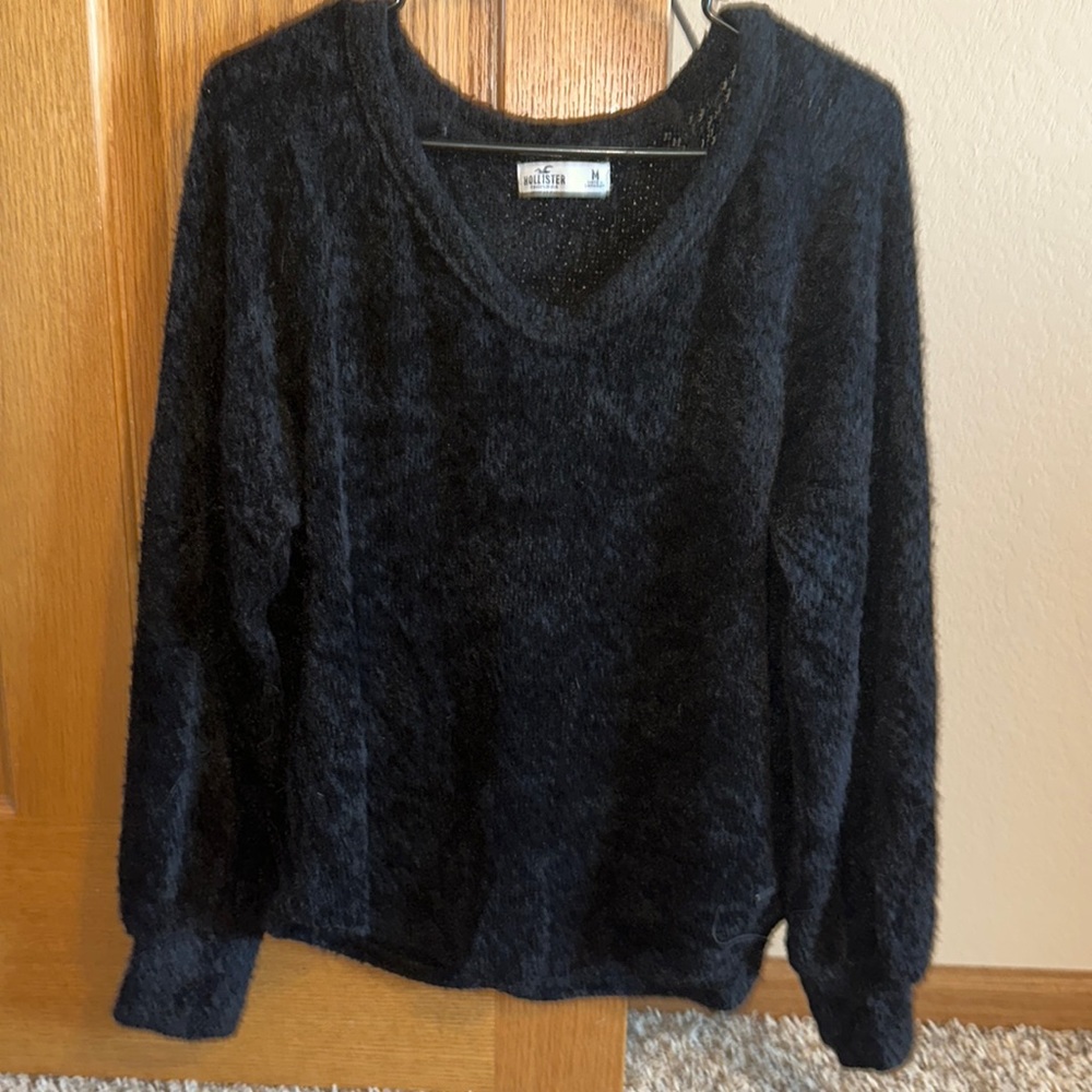 Hollister suede sweater